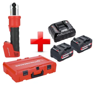 Produktbild von Rothenberger ROMAX NANO Akku Pressmaschine 18 V 34 kN CAS + 2x Akku 4,0 Ah + Ladegerät + Rocase