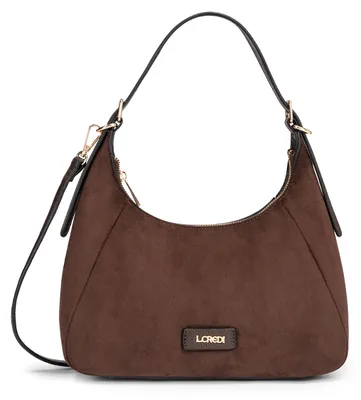 Image de L.CREDI sac à épaule sac à épaule bandoulière Sophronia Hobo Bag Chocolate brun