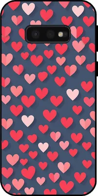 Produktbild von Smartphonica Telefon Fall passt Samsung Galaxy S10E mit rosa und roten Herzen Impressum - TPU Backcover Fall mit rosa und roten Herz-Design