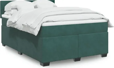 Produktbild von Möbel Boxspringbett mit Matratze Dunkelgrün 160x200 cm Samt - Bettrahmen 3288657