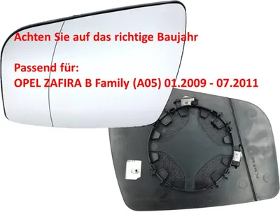 Produktbild von Spiegelglas Spiegel Außenspiegel Links passend für Opel Zafira B 09.09-04.15