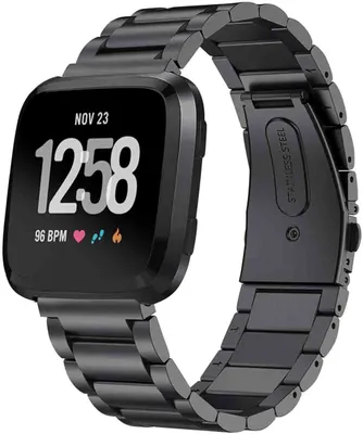 Produktbild von imoshion Edelstahlarmband für das Fitbit Versa / Versa 2 / Versa Lite - Schwarz