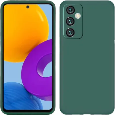Immagine prodotto di Custodia per Samsung Galaxy M52 5G, custodia protettiva in silicone morbido in gomma liquida Verde notte