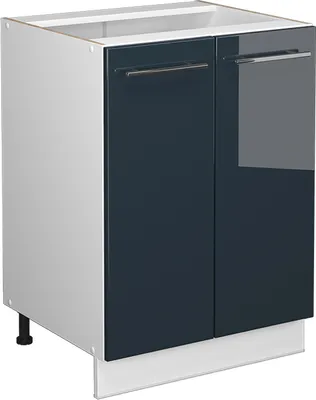 Produktbild von Küchenunterschrank Vicco Fame-Line Dunkelblau Hochglanz 60 cm ohne Arbeitsplatte, Model 49571