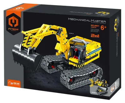 Produktbild von Baukasten iM.MASTER Bagger/Roboter 2-in-1, Kunststoff, 342 Teile, in einer Schachtel mit den Maßen 31x23x6,5 cm