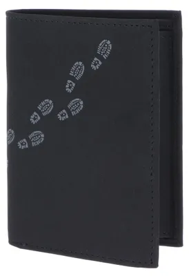 Immagine prodotto di oxmox portafoglio New Cryptan RFID Protect Kombibörse Footsteps 2.0 Print Grey Black nero