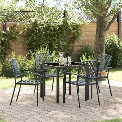 Image de Maison Exclusive - Ensemble de jardin 5 pièces Acier thermolaqué anthracite