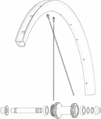 Obrázek produktu pro Sada Mavic 12 přední/zadní Cosmic SLS 32 Disc, paprsky stříbrné, 284 mm, stříbrné, 284 mm