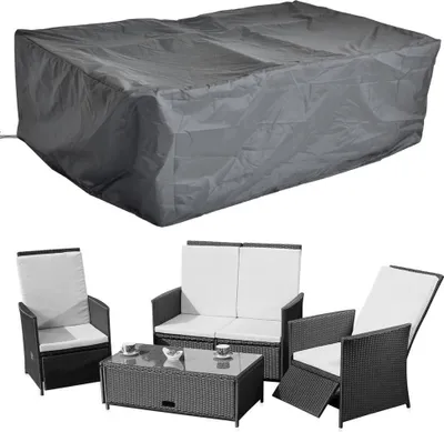 Immagine prodotto di 192x82CM Copertura protettiva Copertura per divano da giardino in rattan Protezione dalle intemperie