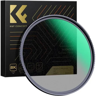 Image de Filtre gris neutre Black-Mist 1/2, diamètre 58 mm, verre optique, revêtement nano multicouche 28 fois, idéal pour la diffusion en vidéo et en portrait