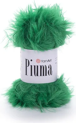 Produktbild von YarnArt Piuma Absinth Flauschgarn, 100% Polyester, 100m/50g - Grüntöne, ideal für Kreativprojekte