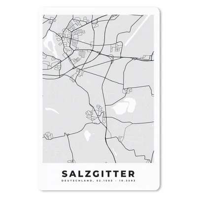 Produktbild von MuchoWow® Mauspad Mousepad Karte - Salzgitter - Deutschland - Karte - Stadtplan 40x60 cm - Mousepads - Maus Mat - Pad - Mausunterlage - Schreibtisch Accesoire