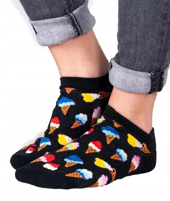 Produktbild von Lustige YOCLUB Sneaker Socken Eis Muster 35-38
