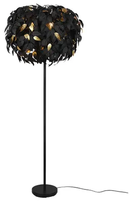 Produktbild von RGB LED Stehlampe, dimmbar, Metall, schwarz gold, H 180 cm