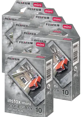 Produktbild von 5x Fujifilm Instax Mini Film Stone Gray je 10 Aufnahmen
