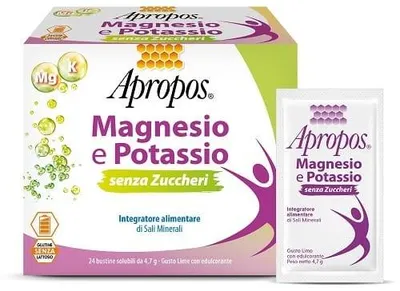 Image de Magnésium Et Potassium Sans Sucre, 24 Satchets, Goût Citron Vert