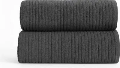 Immagine prodotto di Asciugamano, asciugamano in cotone, righe, Madrit 50x90 Grigio scuro