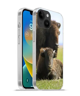 Produktbild von MuchoWow® Handyhülle Schutzhülle Hülle für Apple iPhone 14 - Softcase Büffel - Gras - Kalb Silikon Softcase Handy Hülle - Mobiltelefonhülle
