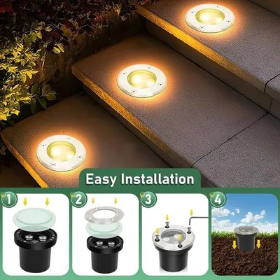Productafbeelding van Inbouwspot Buiten LED 3W Warm Wit IP65 Vloerspot Rond voor Tuin Terras en Oprit