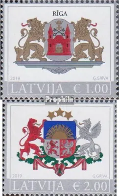 Produktbild von Briefmarken Lettland 2019 Mi 935II-936II (kompl.Ausg.) postfrisch Wappen