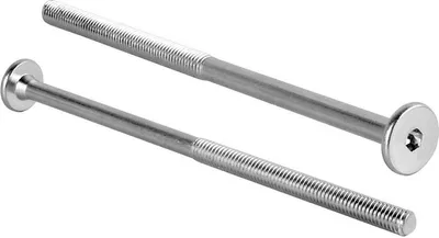 Produktbild von Flachkopfschrauben M6 Möbelschrauben Möbelverbinder 120mm Typ KF mit Innensechskant ISK 4mm - 10 Stück