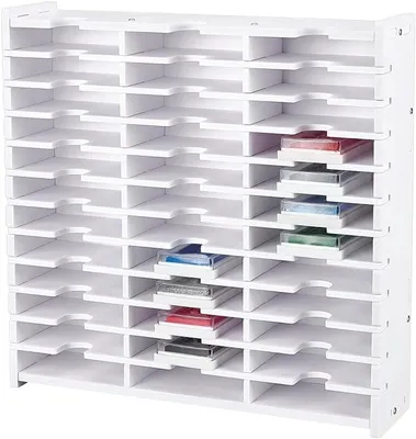 Inkt Pad Opbergrek 36 Grids Inkpad Opbergdoos Witte Stempel Pad Organizer Houder voor Desktop Stempel Pad Organizer voor