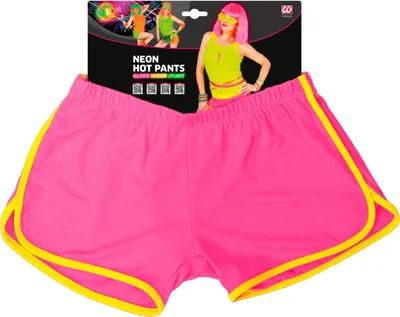 Produktbild von Neonpinke kurze Shorts 80er Disco