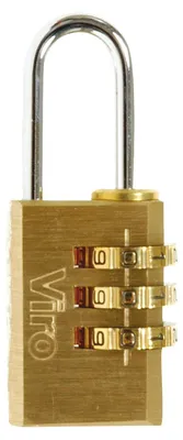 Image de Cadenas à combinaison VIRO - Laiton 30 x 41 mm.
