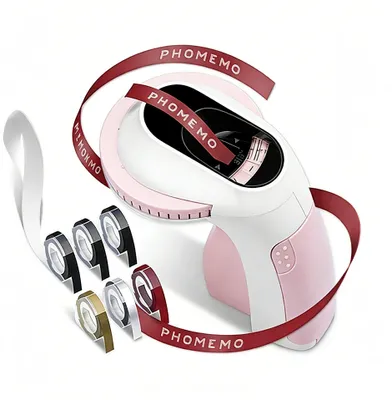 Produktbild von Phomemo Etikettiergerät, 3D Prägegerät E975, Tragbarer Beschriftungsgerät Etikettenprägegerät mit 6 Etikettenband Etikettendrucker mit (£ € Ä Ö Ü)