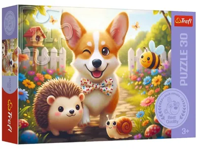 Imagen del producto de Rompecabezas - 30 piezas - Un día con un Corgi - Trefl 18347