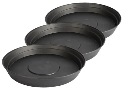 Produktbild von Garronda Blumentopf Untersetzer GD-0023 (3 Stück Graphite, ⌀ 18cm H 3,5cm)