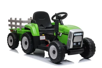 Produktbild von Kinderfahrzeug - Elektro Auto Traktor mit Anhänger - 12V7A Akku,2 Motoren