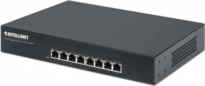 Produktbild von Intellinet 8-Port Gigabit Ethernet PoE+ Switch, 8 x PoE ports, IEEE 802.3at/af Power-over-Ethernet (PoE+/PoE)