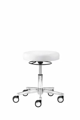 Produktbild von Mayer Arbeitshocker myXPERT - Maxi Tellersitz 1296 30 582 weiß Kunstleder
