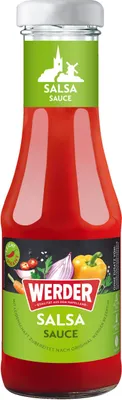 Produktbild von Werder Salsa Sauce 250 ml Glasflasche Feinkost Grillen BBQ Ketchup