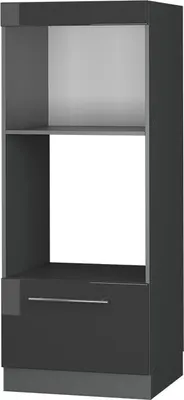 Image de Armoire micro-ondes Vicco Fame-Line Anthracite Haute brillance 60cm ouvert, Model 56839