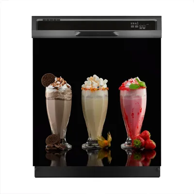 Produktbild von Aufkleber sticker 60x60 cm Dekorative folie Spülmaschine - Milchshake Erdbeere Vanille