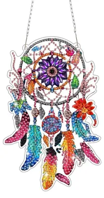 Productafbeelding van Diamond Painting Hanger, windgong knutselset voor raamdecoraties, wanddecoratie, tuinornament, 5D kristal hanger, cadeau