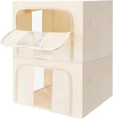 Productafbeelding van Opbergzakken set, 2 stuks, 24 liter, met transparant venster
