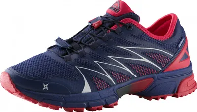 Image de McKinley Kansas AQB, pour femmes, adultes, baskets de mode, bleu, rouge, unie, à lacets