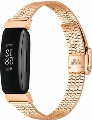 Produktbild von Strap-it Fitbit Inspire Edelstahlarmband (Roségold)
