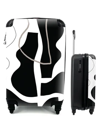 Produktbild von MuchoWow® Koffer Handgepäck Trolley Rollkoffer Kleine Reisekoffer mit 4 Rollen - Abstrakt - Minimalismus - Design - Cabin Size < 55x40x23 cm & 55x40x20 cm - Fotokoffer - Kabinenkoffer - Boardgepäck - Reise-Box - Reisekoffer - Reisegepäck - Koffer mit Bild - Trolley für Kinder