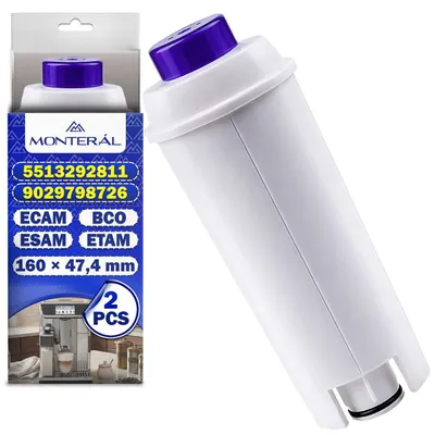 2 Wasserfilter für DeLonghi Kaffeemaschinen 165x73x38 mm