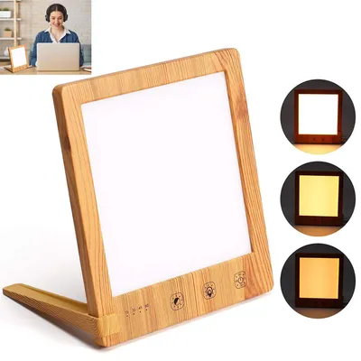 Produktbild von Sonnenlichtlampe 10.000 Lux , Vollspektrum LED für gute Laune & Energie, 3 Farbtemperaturen, dimmbar, Timer & Touch, USB-C, tragbar