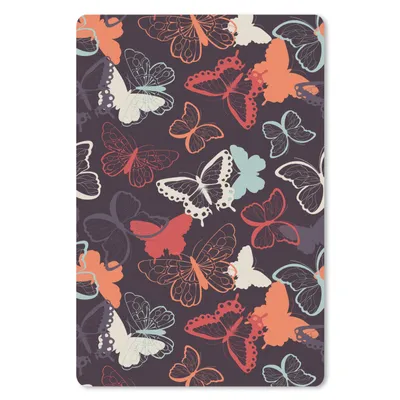 Produktbild von MuchoWow® Mauspad Mousepad Schmetterlinge - Muster - Abstrakt 40x60 cm - Mousepads - Maus Mat - Pad - Mausunterlage - Schreibtisch Accesoire