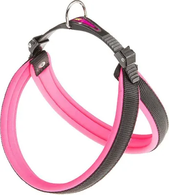 Zdjęcie produktu dla Ferplast Agila Fluo, Pies, Uprzęż kamizelkowa, Czarny, Fuksja, Nylon, Monochromatyczny, 52 cm