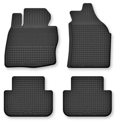 Produktbild von Gummi-Fußmatten für Hyundai SantaFe IV 2018- (SUV) – 4-tlg, Schwarz, Semi-Universal, angepasst – Wielganizator Semi-Universal