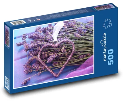 Obrázek produktu pro Puzzle 500 Levandule - srdce, květ - martinpuzzle