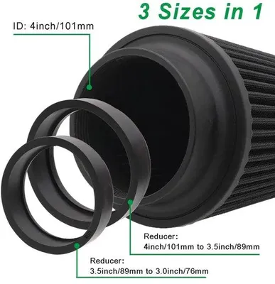 Obrázek produktu pro Vzduchový filtr do automobilu 3/3,5/4 palce, 76/89/101 mm, černý