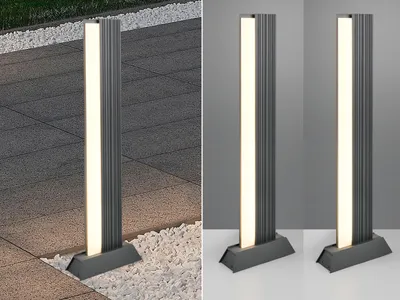 Produktbild von LED Außen Wegbeleuchtung & Gartenbeleuchtung Strom Gartenleuchten Anthrazit Weiß
